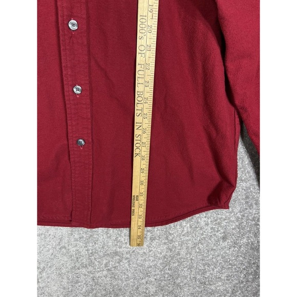 Eddie Bauer Long Sleeve Button‎ Down Flannel Shirt Mens Large Tall Red Pocket - Picture 14 of 14